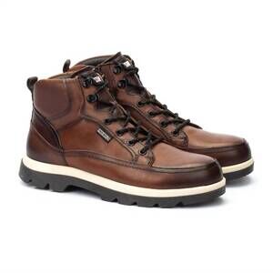 NEW PIKOLINOS men’s lace-up ankle boots in cuero